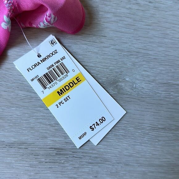 Flora Nikrooz Princess Chiffon Cami & Shorts Set Pink Floral M NWT IN PACKAGING - Picture 4 of 8